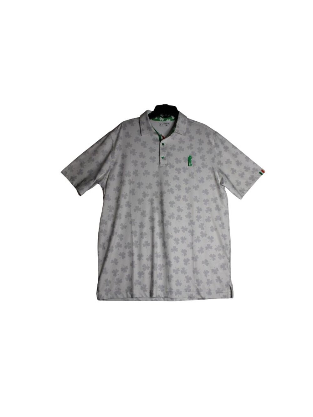 U Suck At Golf Apparel Irish Shamrock Clover Polo Shirt Men's XL